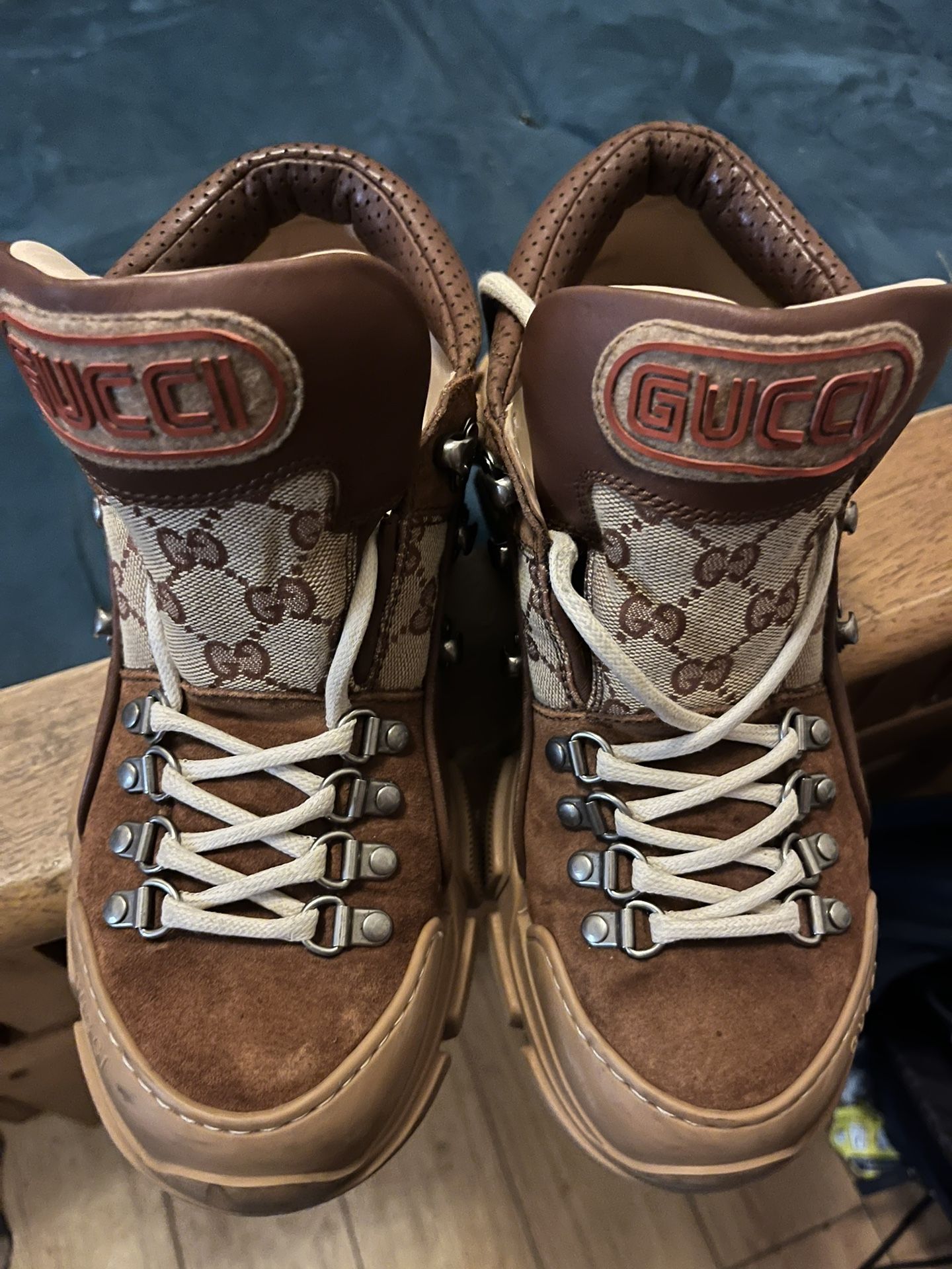 Gucci Flashtrek ‘Brick red’ Gucci New Authentic Gucci Flashtrek Brick Red GG Logo  main image 2