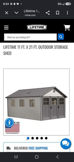 LIFETIME 11 X 21 MEGA VINYL SHED BIG ENOUGH TO PARK A TRUCK IN $4995 FREE DELIVER / INSTALLATION LOCAL SAN DIEGO