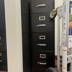 Two Metal Filing Cabinets 
