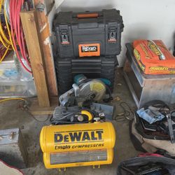 Flooring Tools, Compressor, Air Hoses, Hardwood Nailer, Finish nailer And Chop Saw Hand Tools also