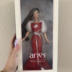 Zodiac Aries Pink Label Barbie Doll,