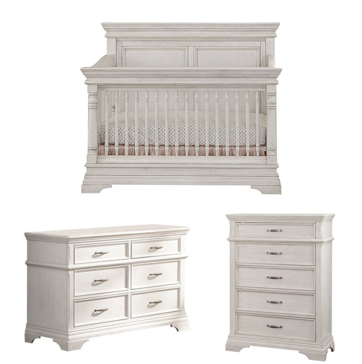 Stella Baby Crib Set With New Mattress And Changing Mat