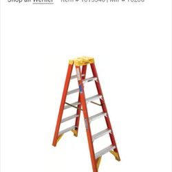 Werner T6206 Fiberglass 6 Foot Twin Ladder 