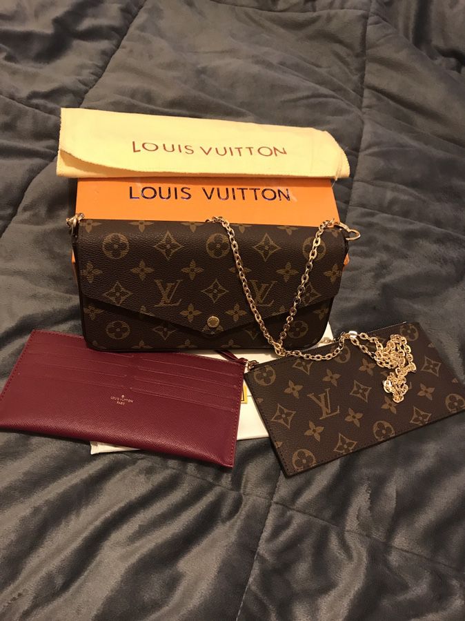 Louis Vuitton Monogram Pochette Felicie Chain Wallet