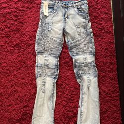 Blue Biker Jeans