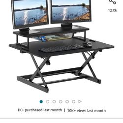 SHW 36" Height Adjustable Lift-Up Convertible Work Desk