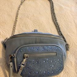 Steve Madden BMAXIMA Light Blue Crystal Belt Bag