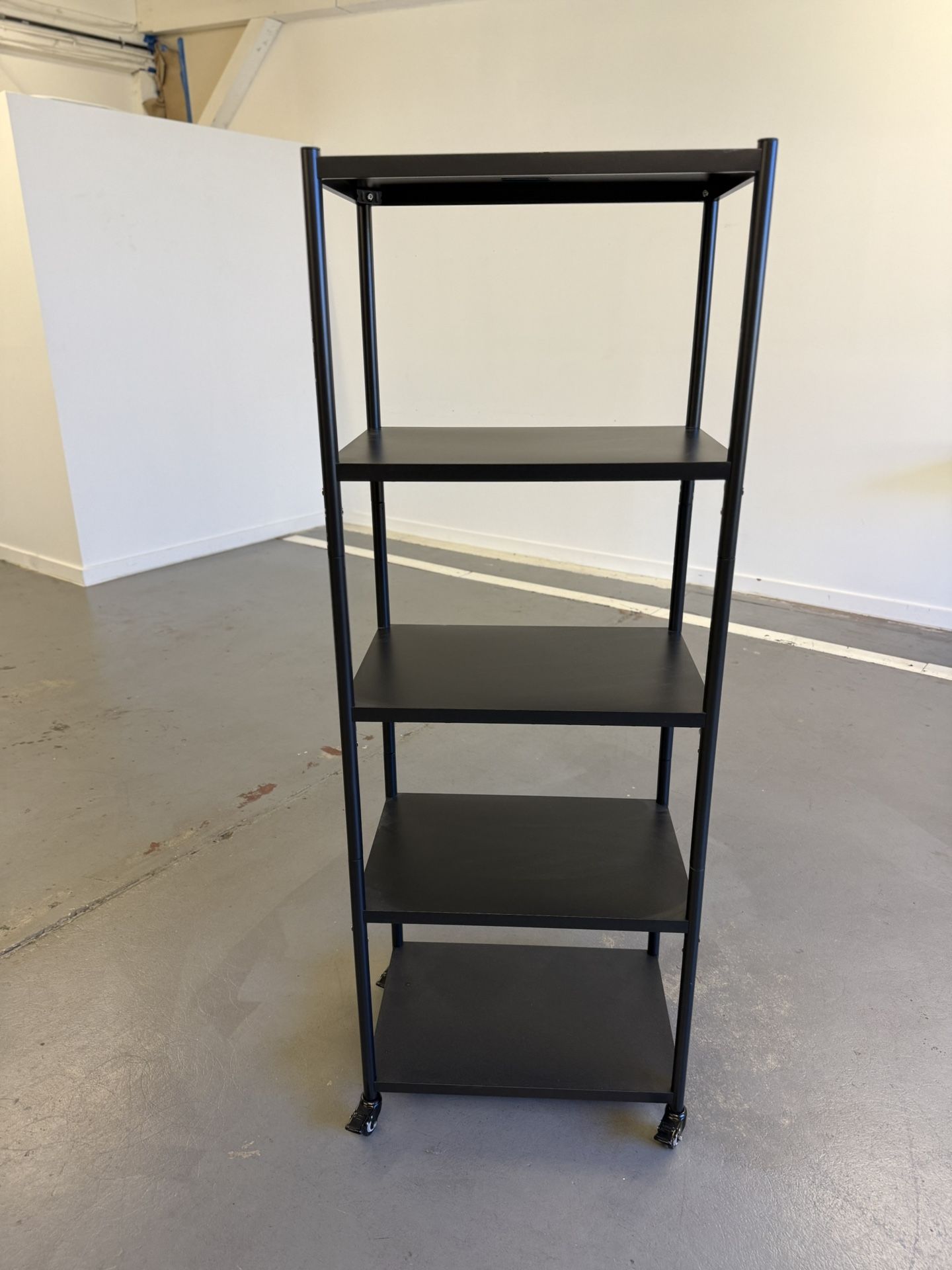 REIBII Adjustable 5 Tier Heavy Duty Metal Storage on Wheels