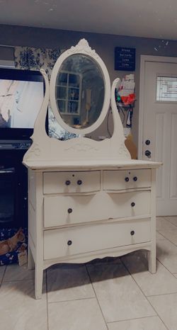 Antique Dresser Chalk painted And Distressed  Thumbnail