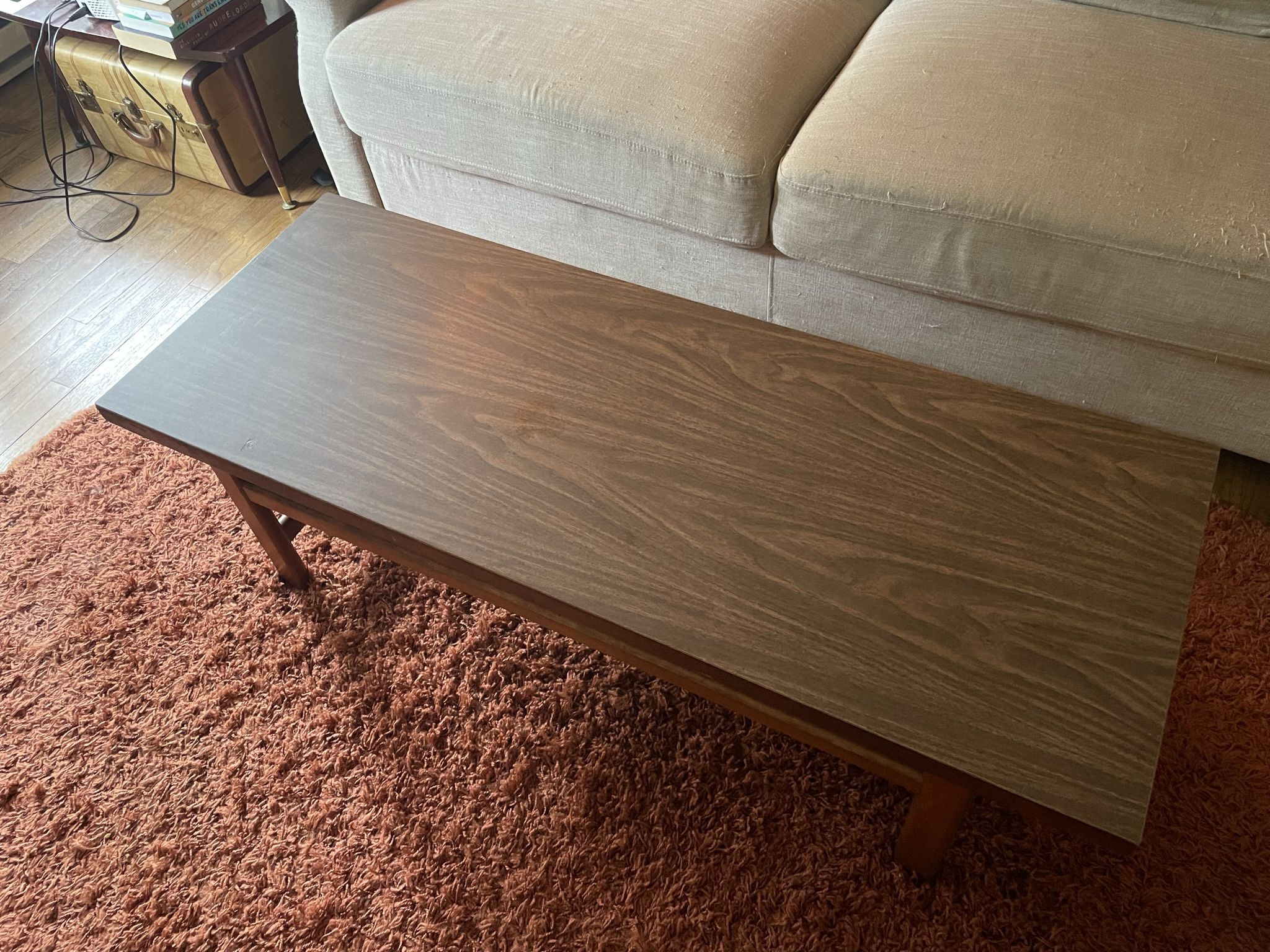 Long Wood MCM Coffee Table