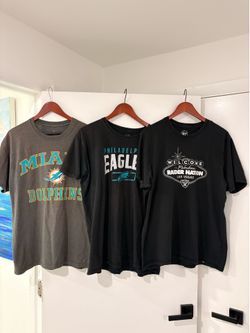 Set of 3 NFL T-Shirts – Dolphins, Eagles, Raiders