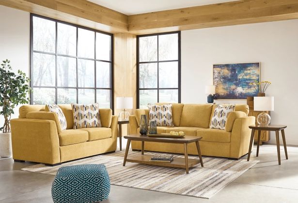 NEW YELLOW Living Room Set Sofa Loveseat Chair Ottoman💥$10 Down💥NO CREDIT