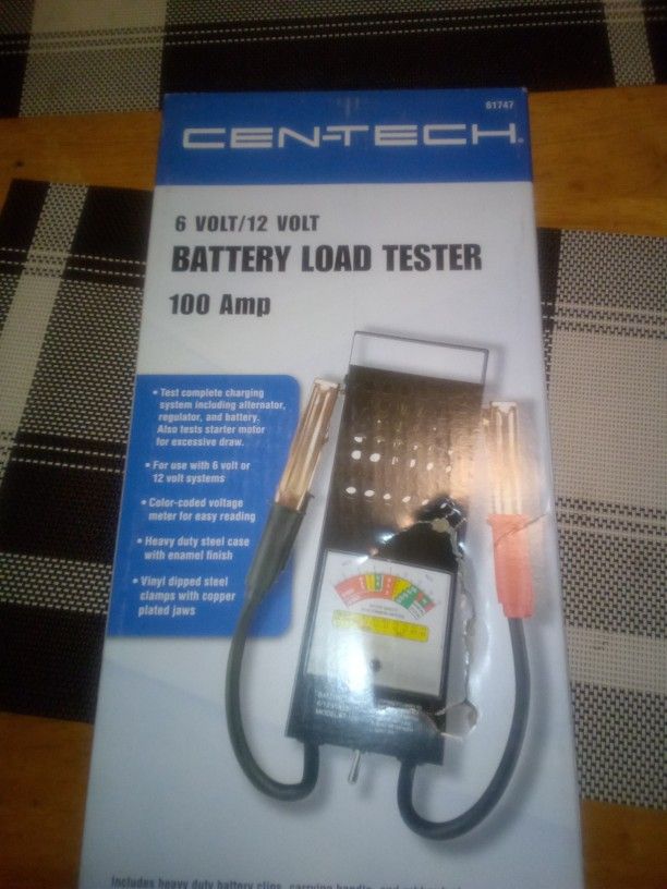 CEN-TECH 6 VOLT/12 VOLT BATTERY LOAD TESTER 100 AMP