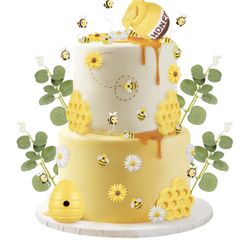 Honey bee Cake toppers decoration 45 pcs new in box