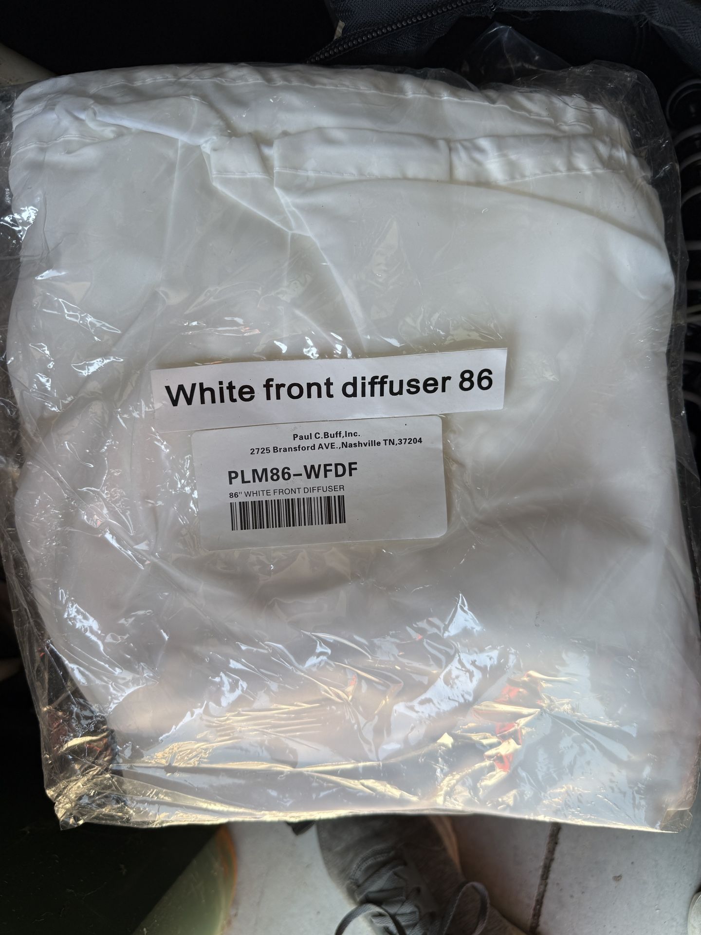 86" PLM White Front Diffusion Fabric