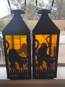 Halloween 🎃 Metal Lanterns Built in Candle