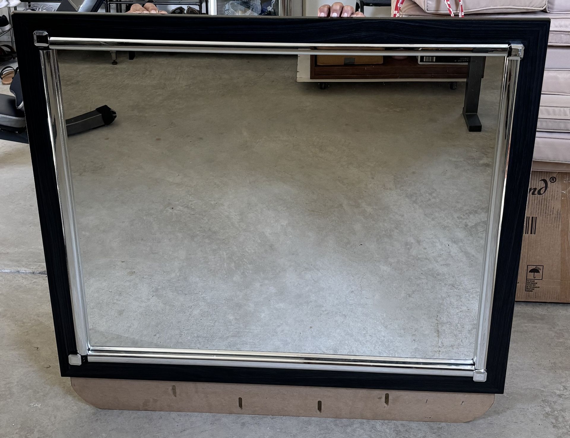 3ft by 3ft Black Dresser Mirror
