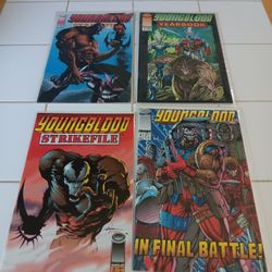 Image Youngblood Strikefile 90s Comic Book Lot Of 4. In Final Battle , Yearbook