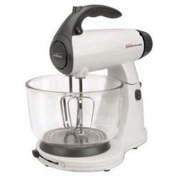 SUNBEAM MixMaster 350 Watt, White | Soft-Start Technology Stand Mixer 12 Variable Speed
