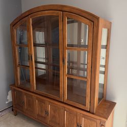 China cabinet/hutch. Two piece. Hutch from WHITE FURNITURE Company