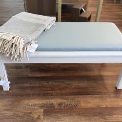 Refinished Cushioned Bench