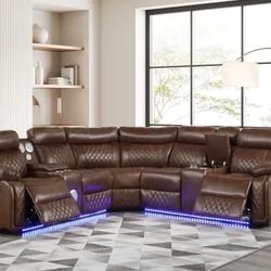 Brand New Modern Leather Sectional For $1499