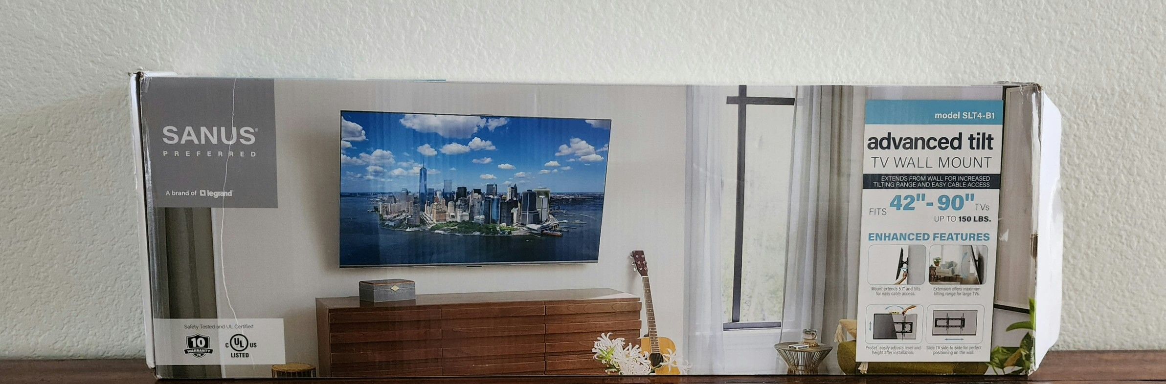 Sanus Elite Tilt 4D Wall Mount For Most TVs 