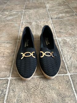Skechers Black Knit Espadrille Flats