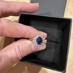 Sapphire and Diamond Ring