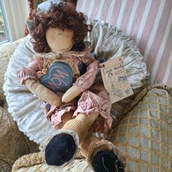 Attic Babies Primitive Rag Doll Shabby Chic Folkart cottagecore decor Shabbychic