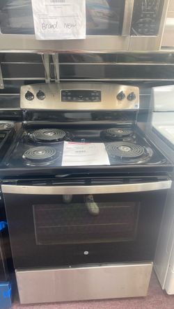 GE 30-in 4 burners 5.0-cu ft Freestanding Electric Range (Stainless Steel) - 1 year warranty