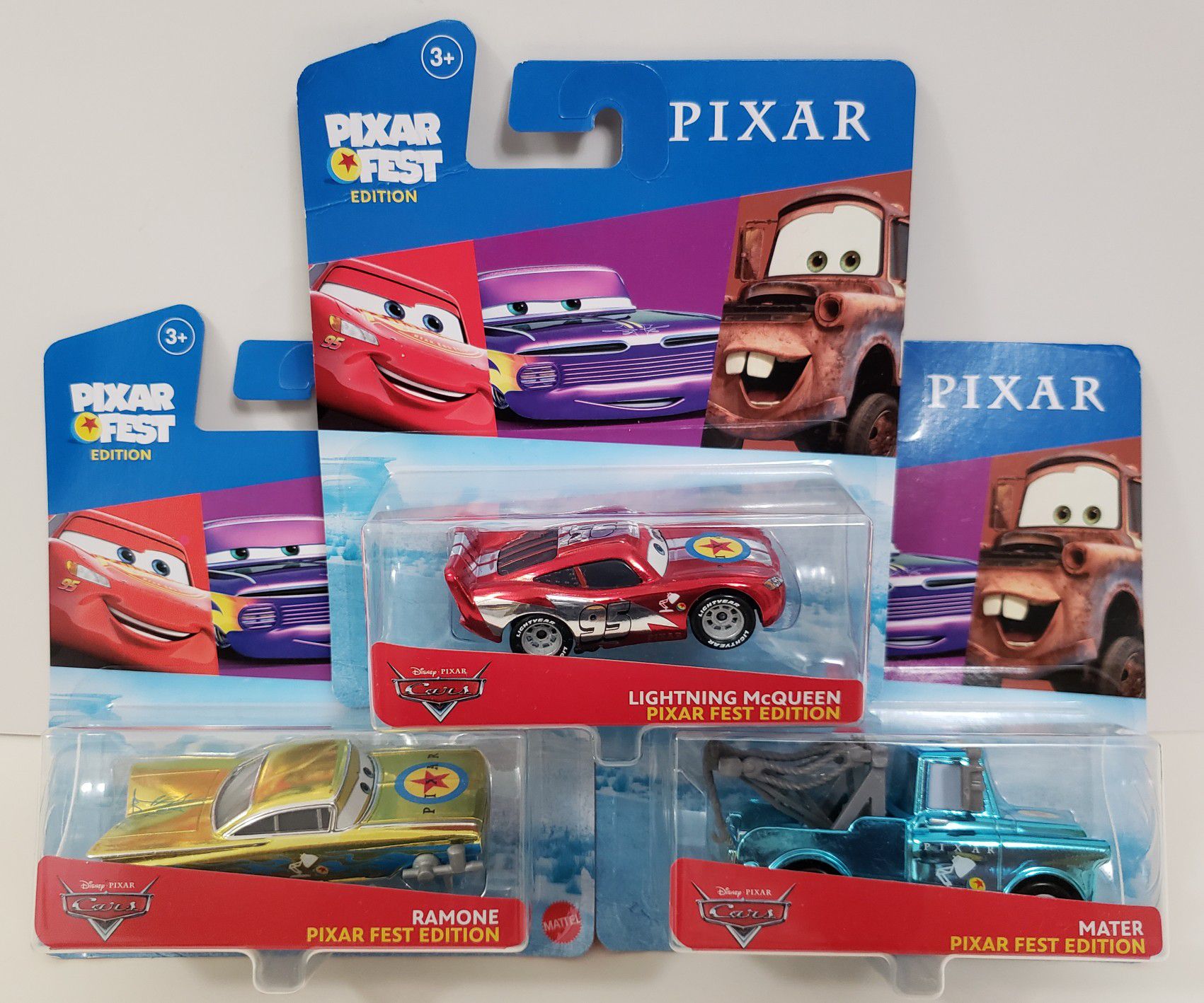 Disney Pixar Cars Lightning McQueen, Mater & Ramon - Pixar Celebration Exclusives