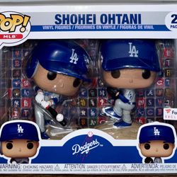  SHOHEI OHTANI Funko Pop! MLB Los Angeles Dodgers 2-Pack Fanatics Exclusive