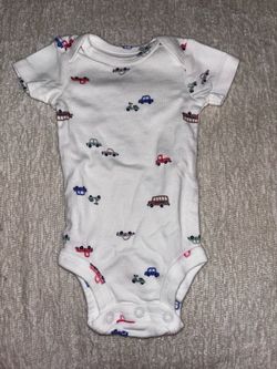 Baby Onesie with Car Print