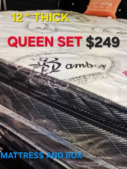 Bamboo Pillowtop  __ Queen set $249 >> 12" Thick