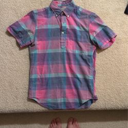 J crew Xsmall summer Plaid Shirt