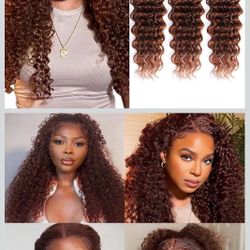 Brazilian Reddish Brown Remy Hair Bundle. Only 1 Bundle. 14-16 inches