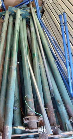 8' tall metal posts bridge scaffolding shoring lolly column pipe any other use $40/each