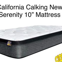 Calking New Mattress. Severity Brand. California King. 