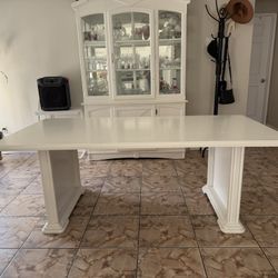 White Wood Dining Room Table