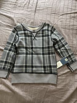 NWT Genuine Kids OshKosh Plaid Pullover Top Sweater - Size 3T