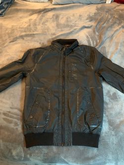 H&M black windbreaker jacket. Zip up works.. size small. Normal wear.