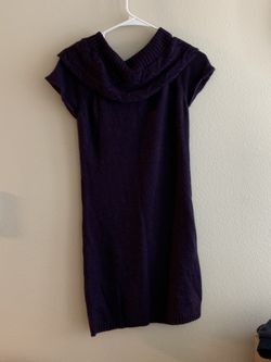 Purple sweater dress