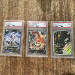 PSA Graded pokemon card slabs charizard