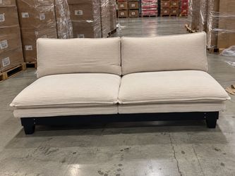 Cream Corduroy Sofa / Couch