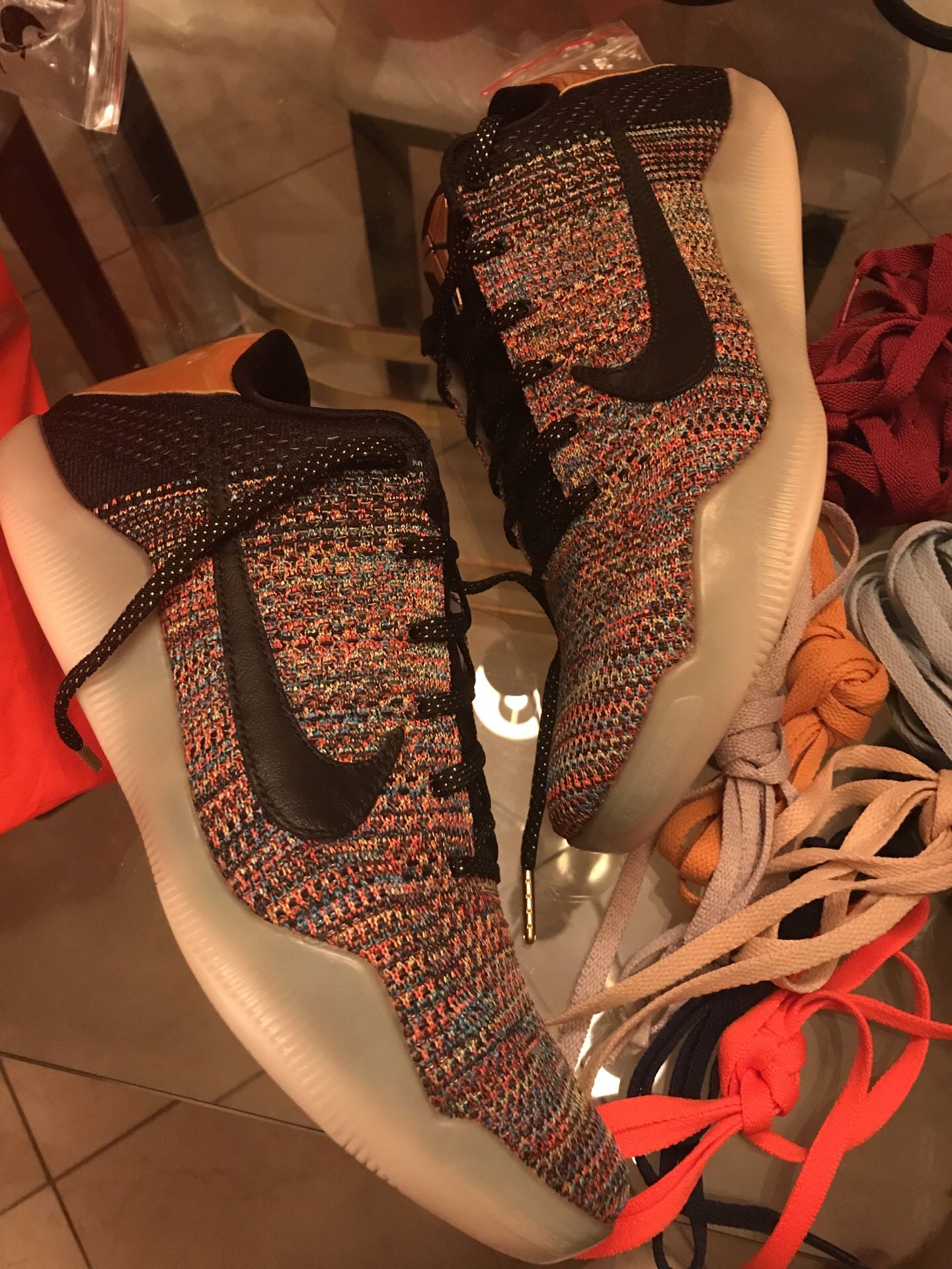 brand new nike KOBE 11 id multicolor flyknit size