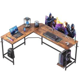 L-Shaped Wooden Desk