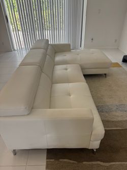 White Leather Couch