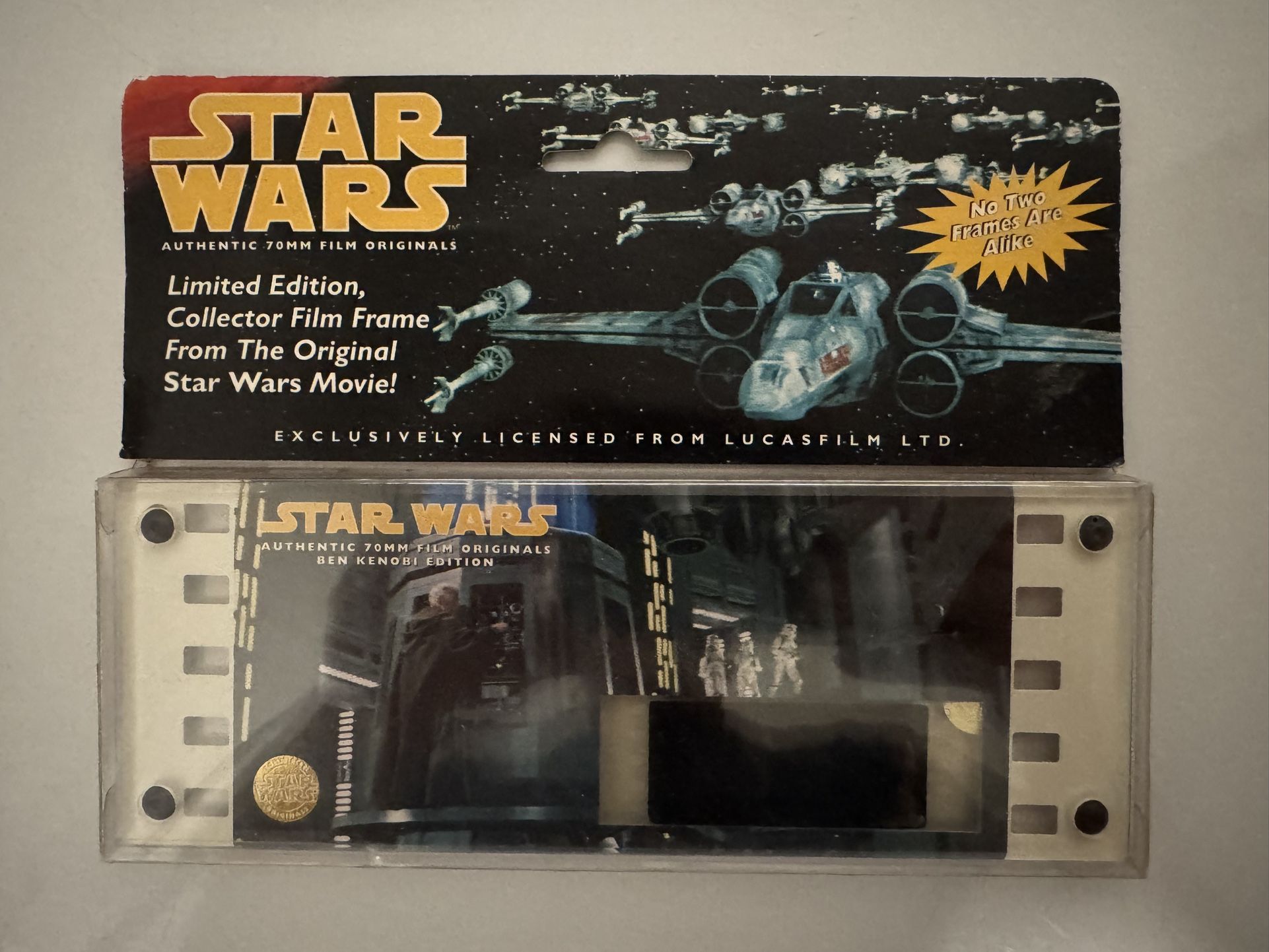 70mm Collector Film Cell Star Wars ANH Obi-Wan Kenobi Luke Skywalker 1995