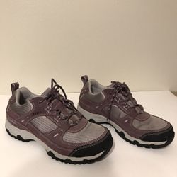 L.L. Bean Womens TEK2.5 Purple Suede & Tan Waterproof Hiking Trail Shoes Sz 8.5M